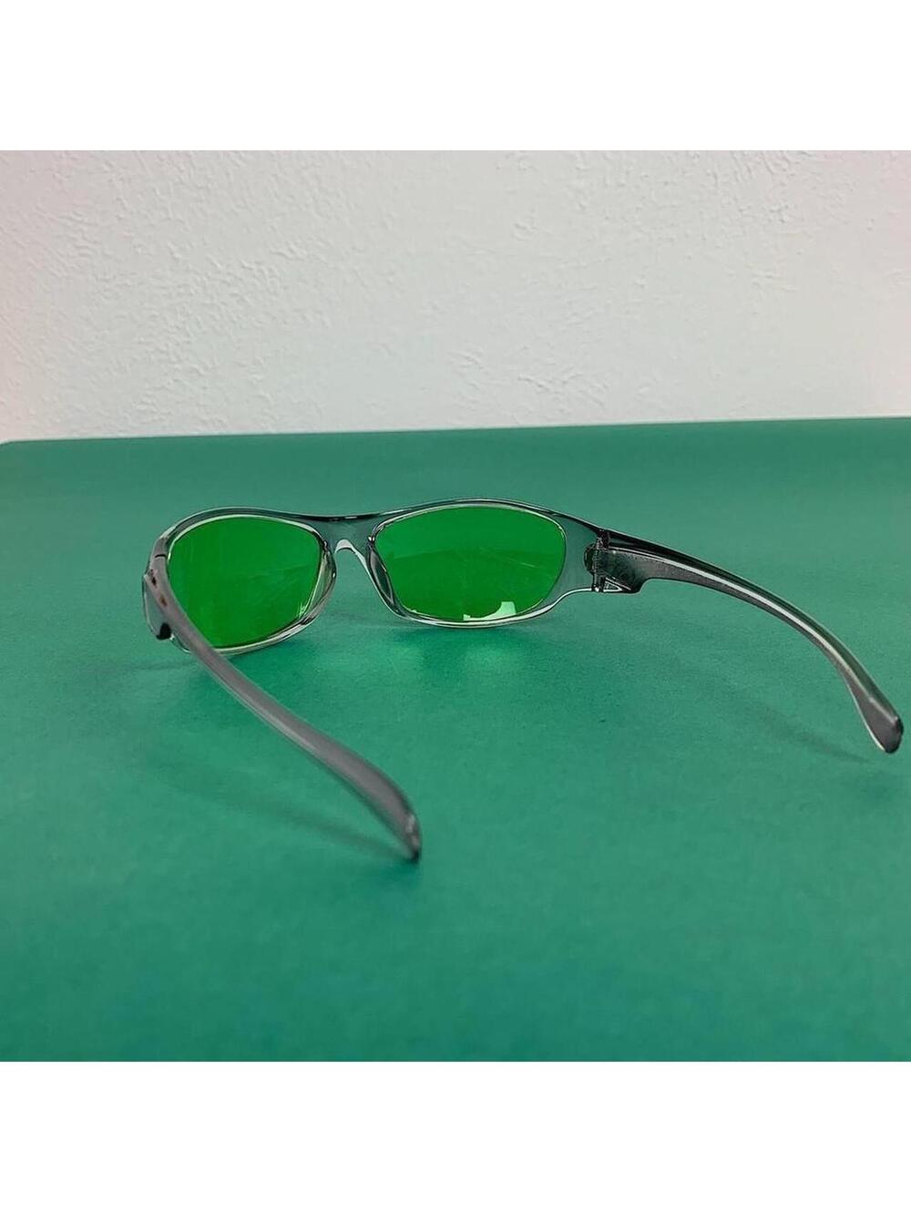 Cyber Futuristic Green Lenses sunglasses. Unisex - Picture 5 of 6